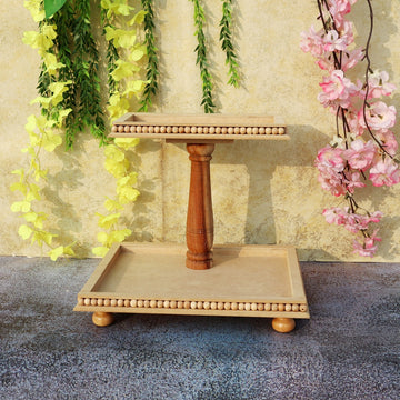 Double Story Beaded Platter Rectangle